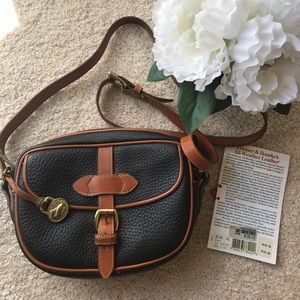 Dooney and Bourke Black and Tan Saddlebag